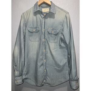 Denim & Supply Ralph Lauren Shirt Mens S Denim Button Down Long Sleeve